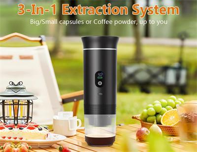 3 In 1 Portable Coffee Maker for Travel, 20 Bar Portable Espresso Machine